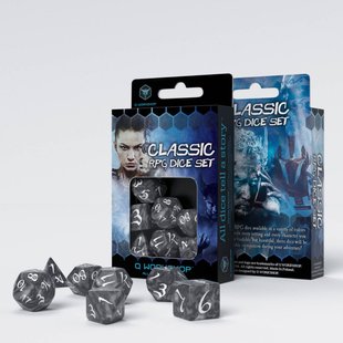 Набір кубиків Classic RPG Smoky & White Dice Set (7)