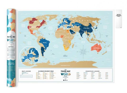 Скретч карта мира "Travel Map Holiday Lagoon World"