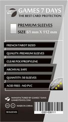Протектори Games7Days (61 x 112 мм) Premium French Tarot, 50шт.