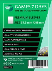 Протектори Games7Days (63.5 x 88 мм) Premium Card Game, 50шт.