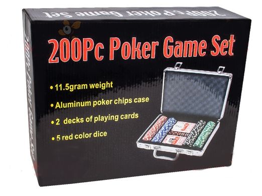 Покерный набор 200 фишек по 11,5 г (алюминиевый кейс)