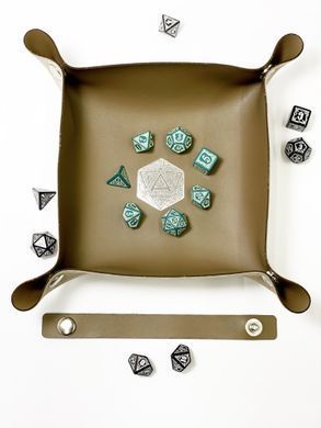 Лоток для кубиков D20 коричневый (Dice tray)