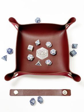 Лоток для кубиків D20 бургунді (Dice tray)