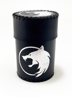 Чаша для кубиков Волк (черная) (Dice cup Wolf black)