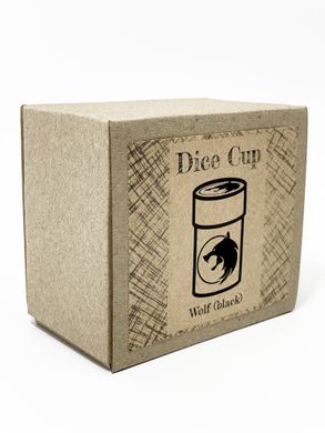 Чаша для кубиков Волк (черная) (Dice cup Wolf black)