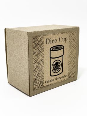 Чаша для кубиків Ктулху (бургунді) (Dice cup Cthulhu burgundy)