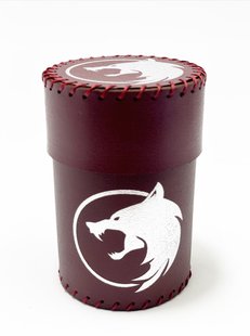 Чаша для кубиков Волк (бургунди) (Dice cup Wolf burgundy)