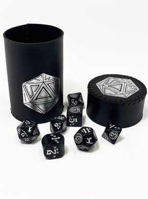 Чаша для кубиків D20 (чорна) (Dice cup D20 black)