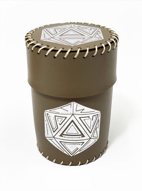 Чаша для кубиков D20 (коричневая) (Dice cup D20 brown)