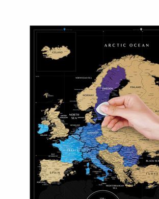 Скретч карта "Travel Map Black Europe"