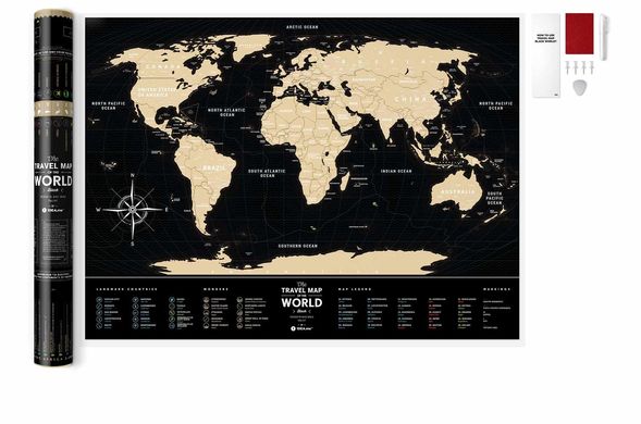 Скретч карта світу "Travel Map Black World"