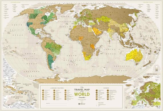 Скретч карта мира "Travel Map Geography World"