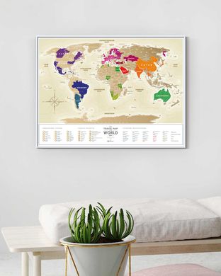 Скретч карта мира "Travel Map Gold World"