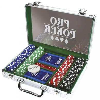 Покерный набор на 200 фишек в алюминиевом кейсе