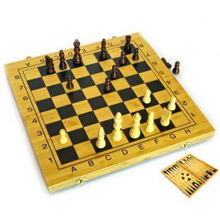 Нарди з шахами бамбукові (35х17х4,5 см)